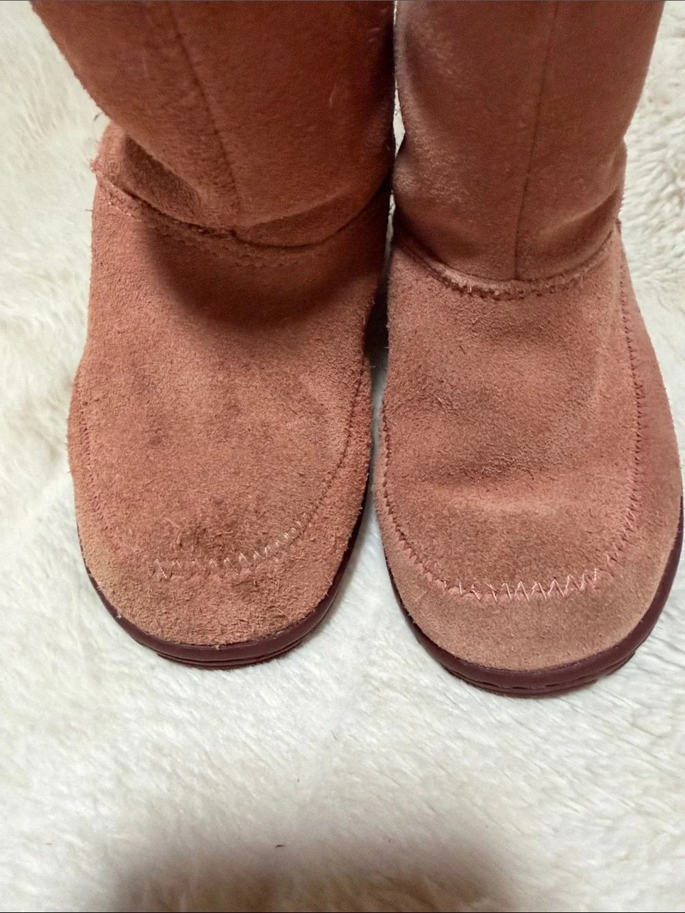 L.L. Bean Kids Suede Pink Pull-On Boots